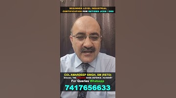 Unlock Your Future: Beginner Level Industrial Certification for Retired JCOs / ORs – Start Now