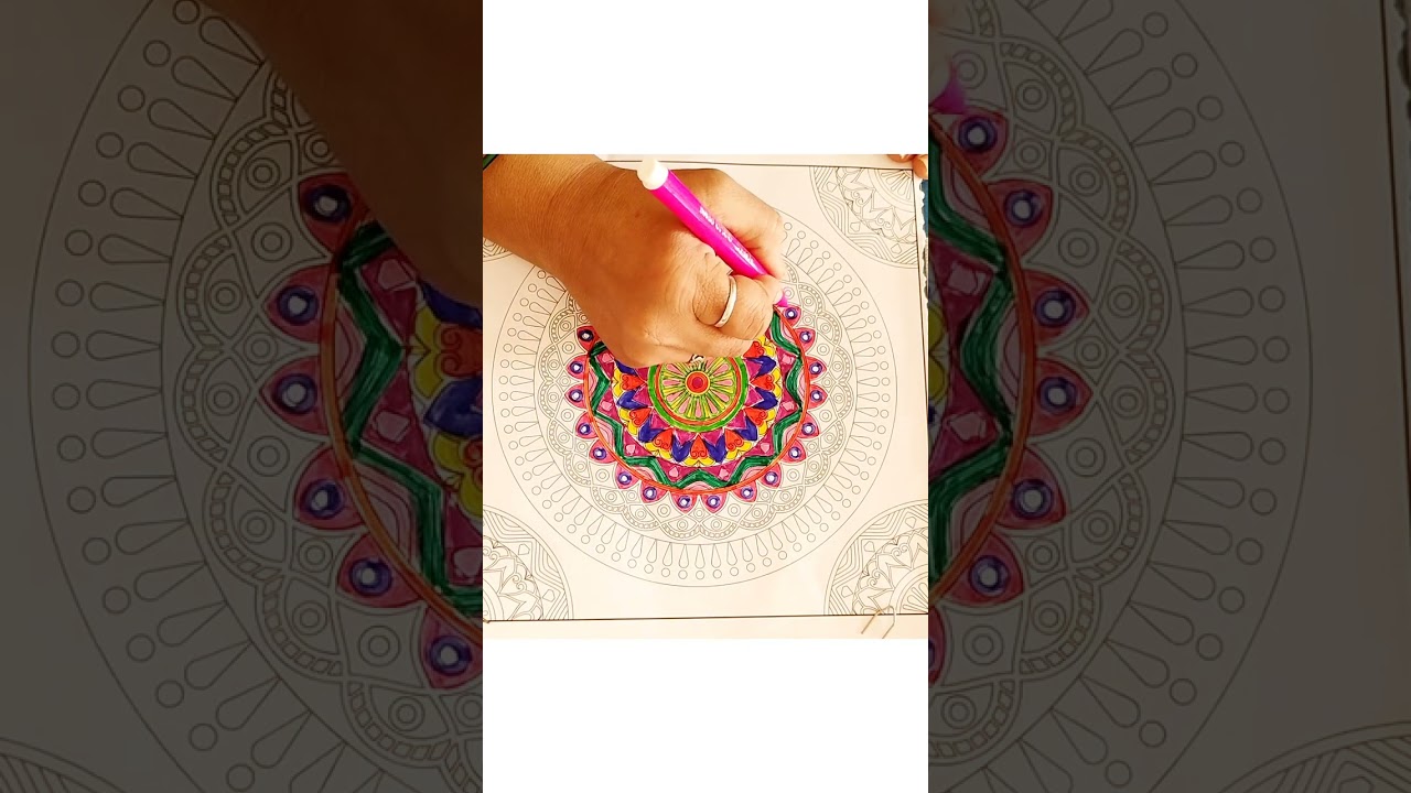 Mandala | Mandala Art Coloring | Satisfying Coloring | ASMR Coloring | Relax Coloring 