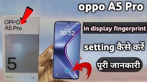 Oppo A5 Pro in display fingerprint setting kaise kare|| oppo A5 Pro display fingerprint kaise lagaye