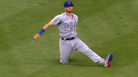 Ian Happ dives to make the catch