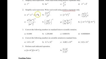 M1103 Mini-Lecture 5.5 Negative Exponents & Scientific Notation