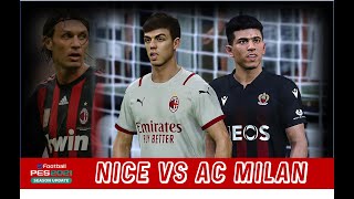 AC MILAN VS NICE |PES 2021 - FRIENDLY MATCH |DANIEL MALDINI TAMPIL MEMUKAU DENGAN SATU GOL INDAH !!!