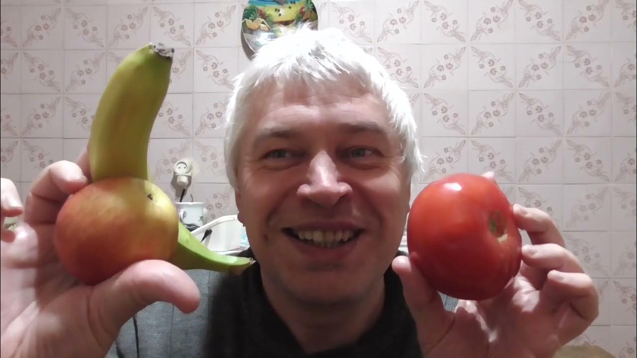 Видео про помидор , яблоко и банан - YouTube