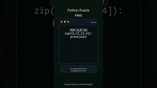 Zip Iteration Insight #23 | Interview Puzzle Challenge | YouTube Shorts #interviewquestions #python
