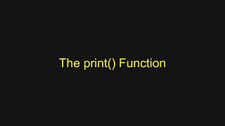 Famous Python Tutorial - The print() Function Profile
