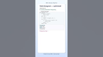 Valid Anagram #amazon  #coding #programming #interview #software #developer #viral