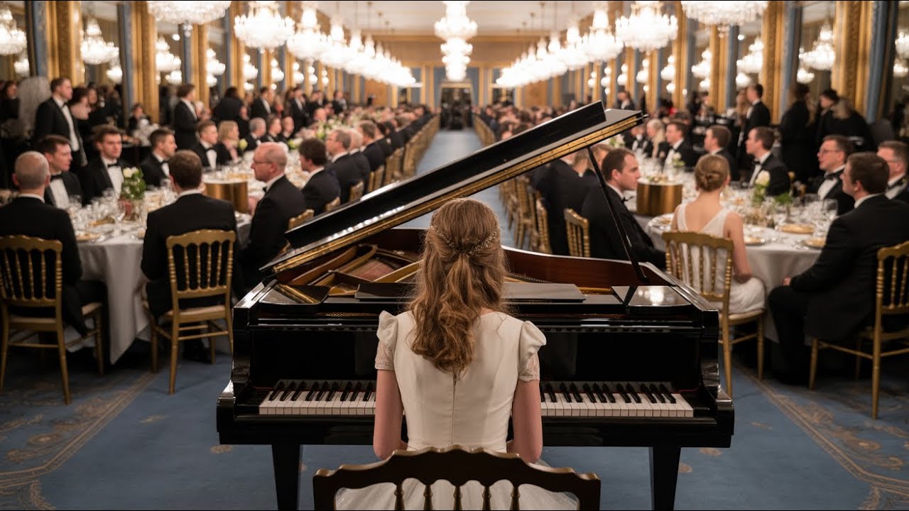 A Night to Remember: Waitress’s Stunning Piano Performance Captivates the Wealthy...