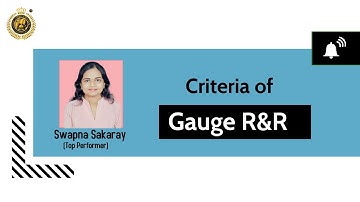 Criteria of Gauge R&R | By Dheerendra Negi | NIQC International