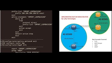 Nokia Lab Simulations Part 6: BGP Route Export using Prefix List and Route Policies on Nokia Router