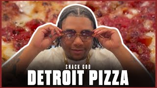 GEECHI GOTTI tries DETROIT STYLE PIZZA | SNACC GOD