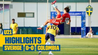 Highlights U21 | Sverige – Colombia 0-0 | Dovins första nolla