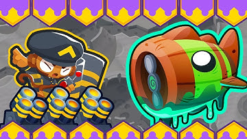 Beating up Bloonarius with 4 Artillery Batteries (ft. Elite Defender)