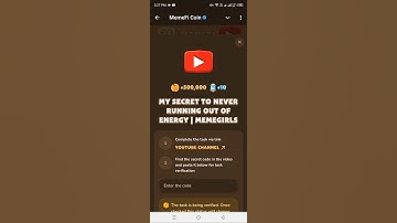 MY SECRET TO NEVER  RUNNING OUT OF ENERGY || Memefi Daily Video Code