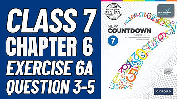 Countdown 7 Exercise 6A Question 3-5 | New countdown third edition book 7 | Math with Afshan #maths