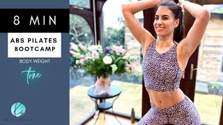 8 MIN ABS | Pilates Bootcamp | No Equipment screenshot 4