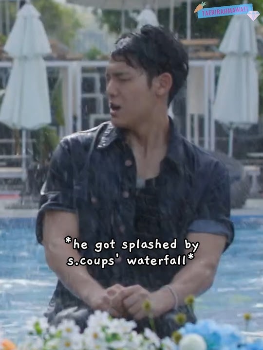 when mingyu got splashed by s.coups' waterfall 😭😂 #seventeen #mingyu #scoups #GOING_SVT