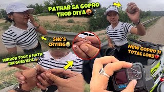 Batmeez boy 🤬new GoPro 11 pathar sa thod diya💔😭!!she’s crying😭 uska hath sa khoon nikal🩸kawa h2r