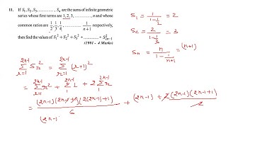 IITJEE 1991 sequence & series question