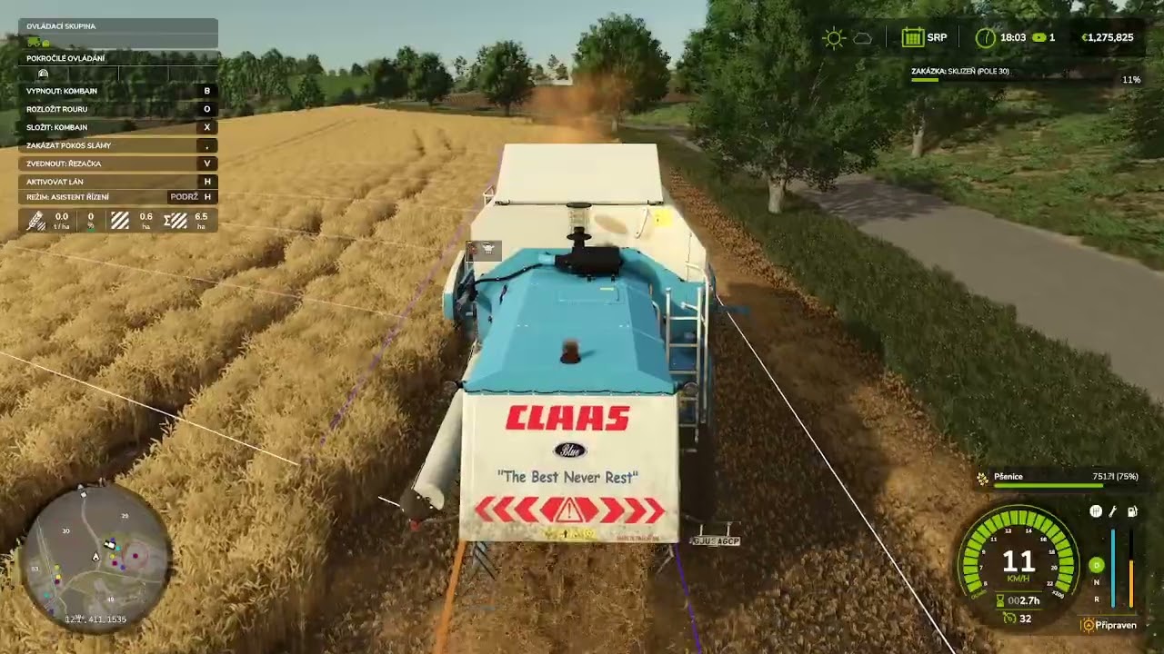 farming simulator 25 mapa valachy plnenie zakasky kosenie psenice.