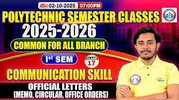 Polytechnic 1st Semester Communication Skills | Official Letters | BTEUP 1st Semester | Sam Sir