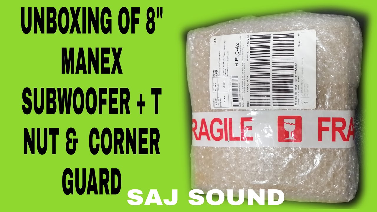UNBOXING OF MANEX SUBWOOFER 8INCHES DVC 400W + T NUTS & CORNER GUARD