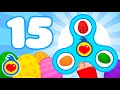 15 Huevos Sorpresa de Fidget Spinner Aprender Colores & Canciones Infantiles  | Plim Plim