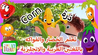 LEARN FRUITS AND VEGETABLES | PRESCHOOL | تعلم الفواكه والخضار بالعربية والانجليزية |PLRainbow