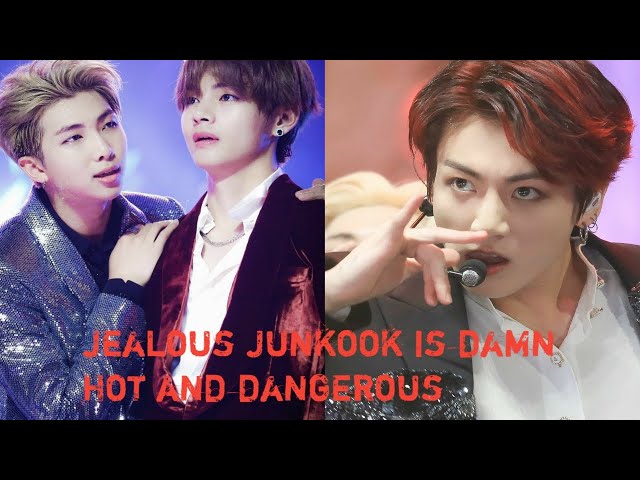 Jealous junkook is damn Hot & dangerous 🐰👀🐯(Jealous taekook moments) class=