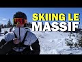 Skiing at le massif  highest vertical in the east