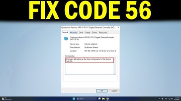 How To Fix Windows Is still Setting up the Class Configuration for this Device Code 56