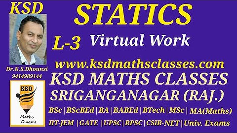 ll Virtual Work for Regular Hexagon & String ll Statics ll Mechanics ll By Dr.K.S.Dhounsi ll L-3 ll