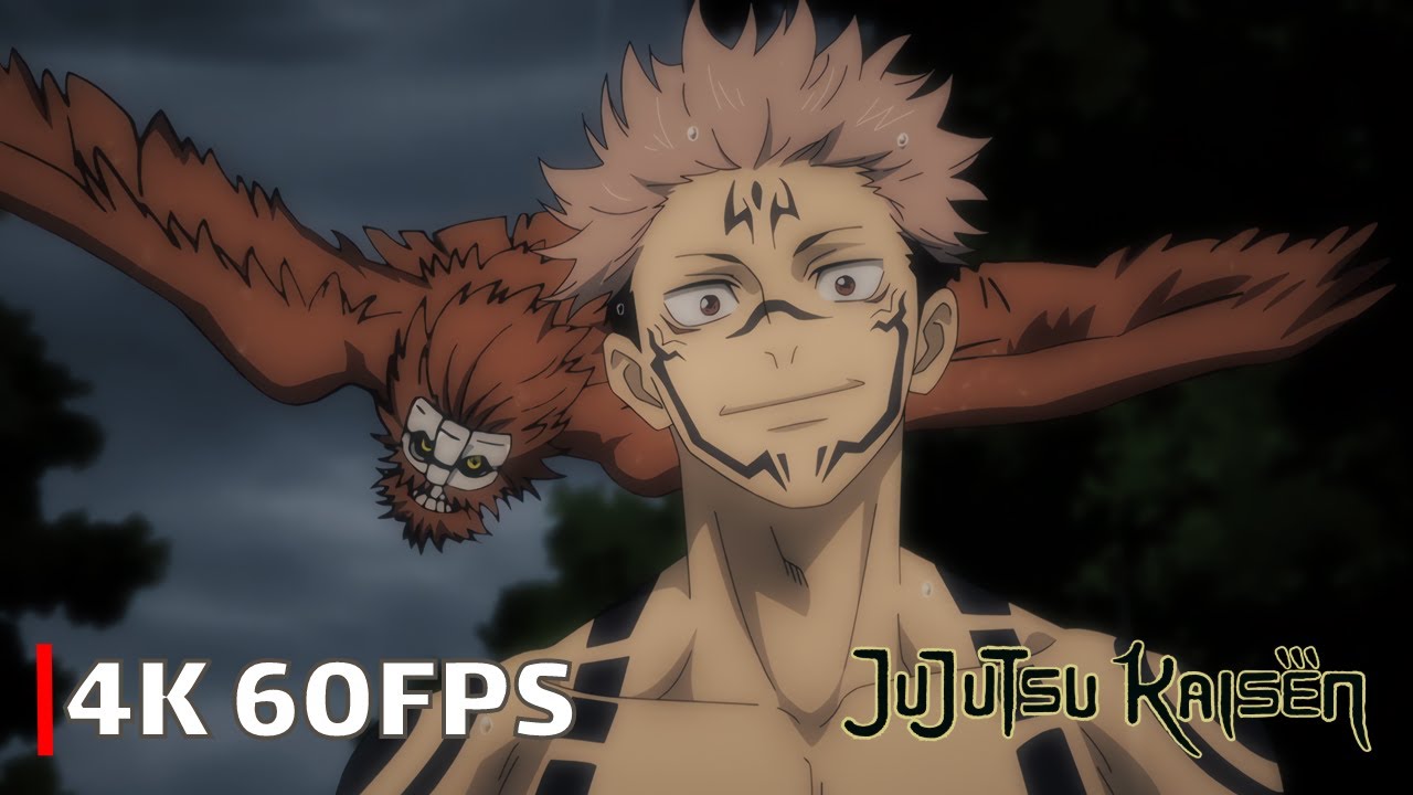 Fushiguro vs Sukuna   Full Fight  Jujutsu Kaisen Season 1 Episode 5  4K 60FPS  Eng Sub