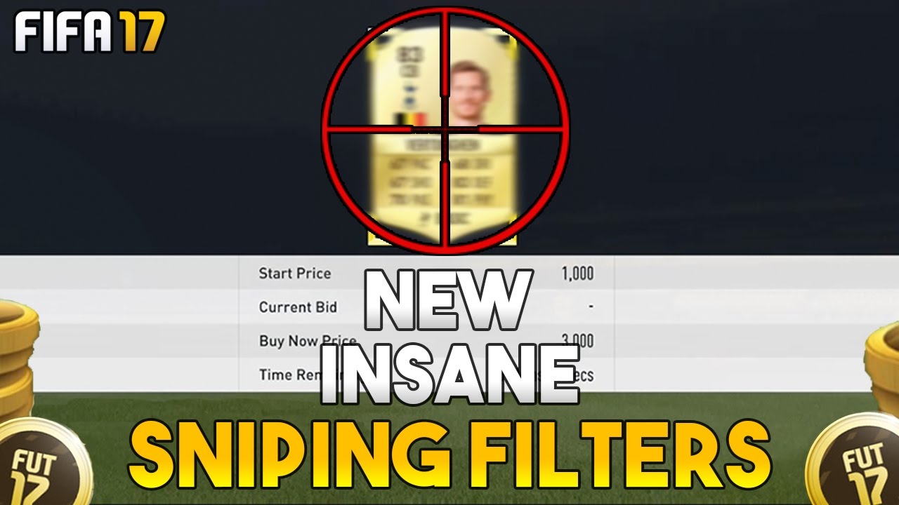 INSANE SNIPING FILTERS ON FIFA 17! | FIFA 17 ULTIMATE TEAM OP TRADING METHOD
