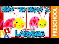 How To Draw A Valentine's Ladybug - Preschool