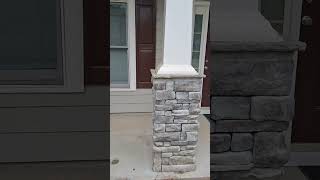 FLUSHING OUT CARPENTER BEES IN BORROW FROM PORCH WOOD FRAMING USING DEMON MAX