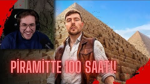 RRAENEE - PİRAMİTLERİN İÇİNDE 100 SAAT GEÇİRDİM İZLİYOR! @MrBeast
