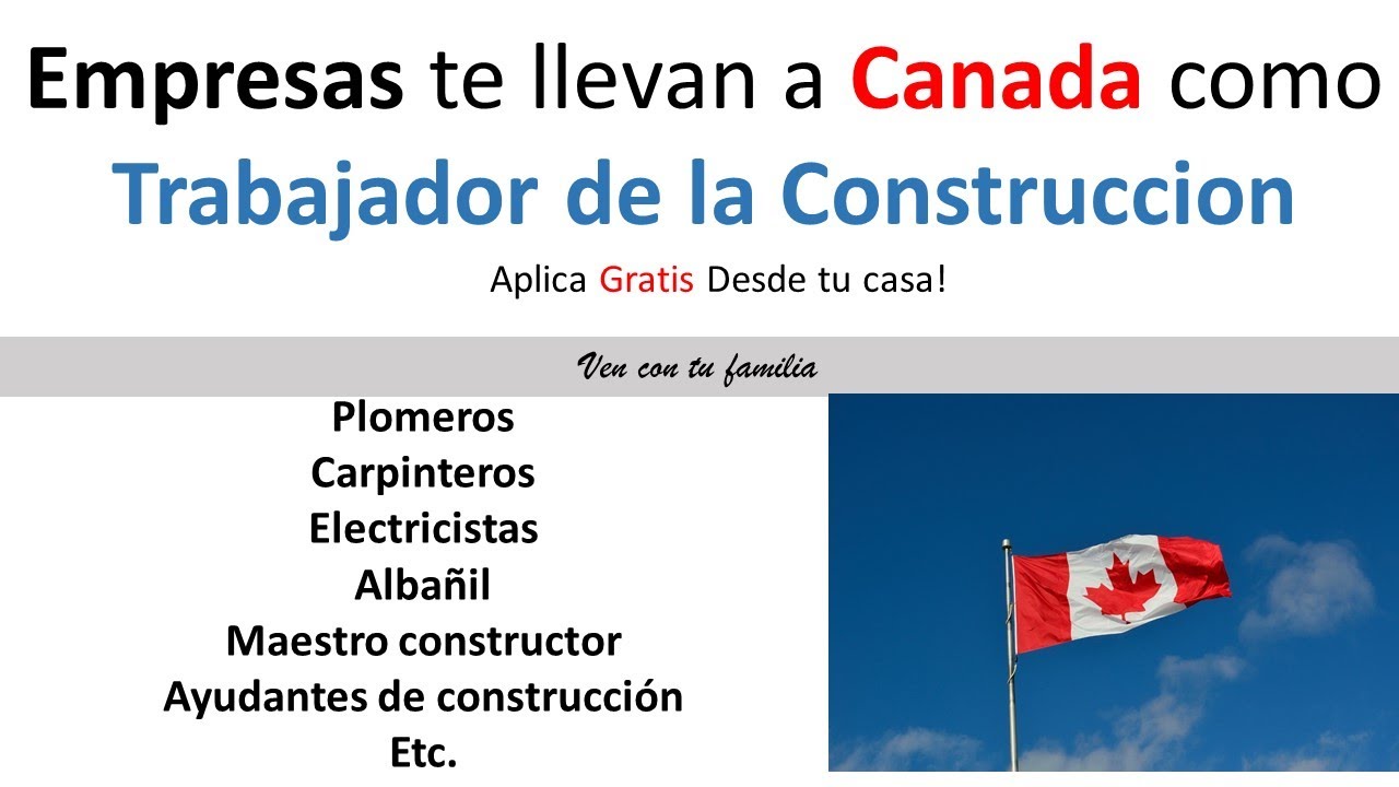 Como Conseguir Trabajo De Construccion En Canada 2023 YouTube