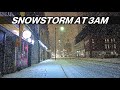 Yonge Street Snowstorm Walk at 3AM in Downtown Toronto (Jan 17, 22)