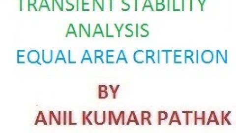 Transient stability analysis (equal area criterion)