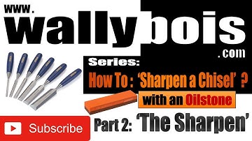 How to sharpen a chisel with an India oil stone part 2