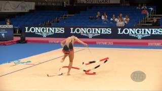 Olga BOGDANOVA (EST) 2015 Rhythmic Worlds Stuttgart - Qualifications Ribbon