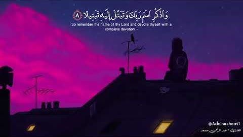 وأذكر اسم ربك وتبتل إليه تبتيلا ❤️😊 قرأن كريم 💙💫 ما تيسر من سوره المزمل_ القارئ عبدالرحمن مسعد 💙🎧