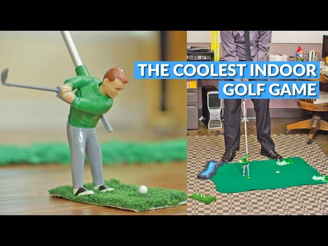 Portable Indoor Mini Golfing Man Game Set For Home - Easy Set Up