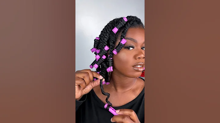 Twist Out With Perm Rods Using Design Essentials African Chebe Mousse #twistout #permrods #rodset