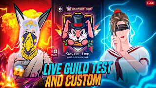 FREE FIRE LIVE GIVEAWAY CUSTOM ROOMS FF LIVE GIVEAWAY 😎 GUILD TEST #FFLIVEGIVEAWAY #freefire #live