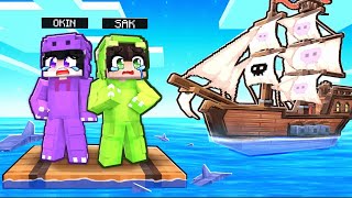 Stuck on a RAFT in PIRATE Minecraft!