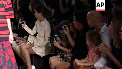 Donna Karan presented her DKNY line at New York Fashion Week where actress Victoria Justice was in a