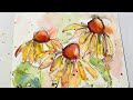 How to Paint Loose Watercolor Flowers - for Beginners 🌷