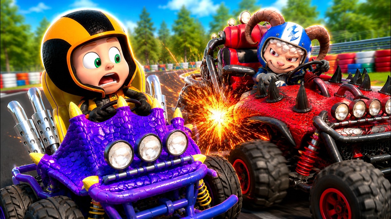 Monster Truck Race Gone Adventure 🐵🚗 | Funny Cartoon for kids | BST Rescue Squad