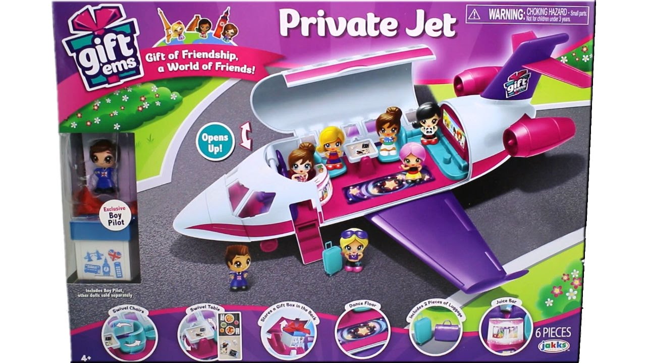 Gift 'Ems Private Jet Playset with Exclusive Boy Figure Unboxing Toy Review YouTube